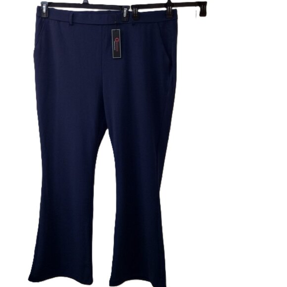Christian Siriano Pull-on Belted Pants w/Pockets, Size 2X, Medieval Blue - Picture 2 of 8